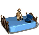 scimmia salta letto.gif